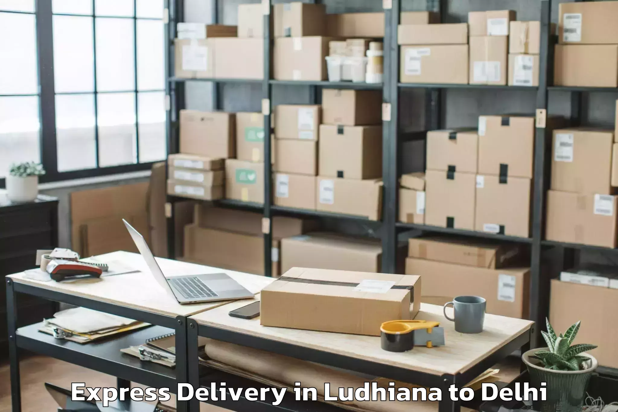 Top Ludhiana to Parsvnath Mall Inderlok Express Delivery Available